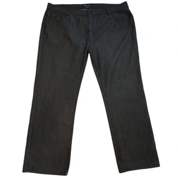 Rocawear Jeans 48x31 Classic Fit BLACK Embroidered Flap Pockets Y2k Baggy Wide - Picture 2 of 10